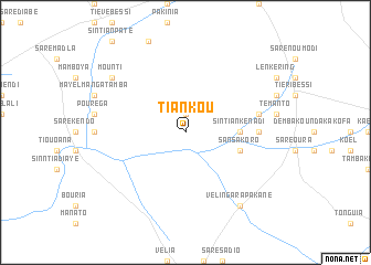 map of Tiankou