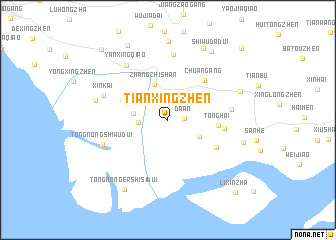 map of Tianxingzhen