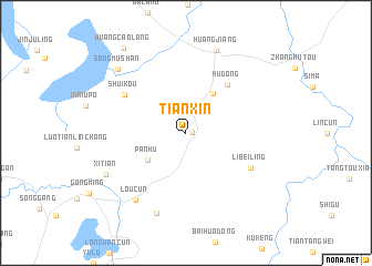 map of Tianxin