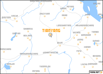 map of Tianyang