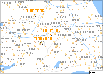 map of Tianyang