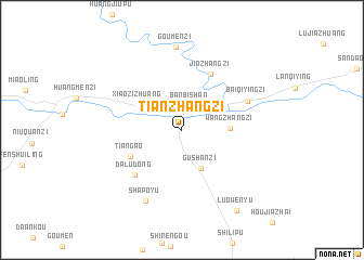 map of Tianzhangzi