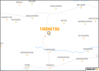 map of Tiaohetou