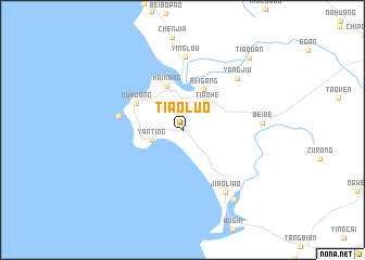 map of Tiaoluo