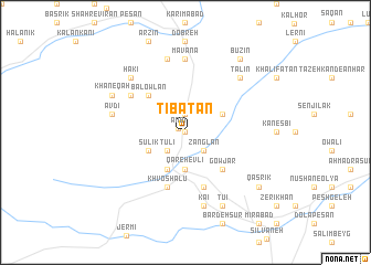 map of Tībātān