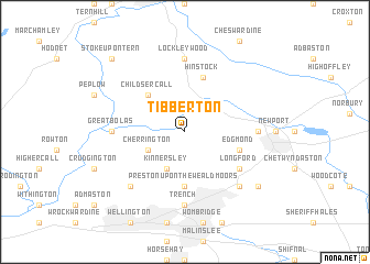 map of Tibberton