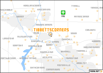 map of Tibbetts Corners