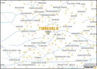 map of Tibbewāla