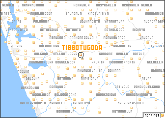 map of Tibbotugoda