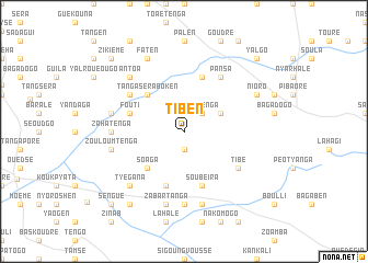 map of Tiben