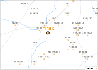 map of Tibila