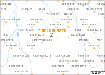 map of Tibolapuszta