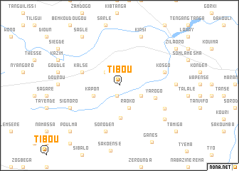 map of Tibou