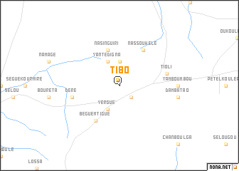 map of Tibo