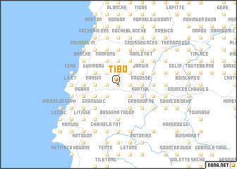 map of Tibo