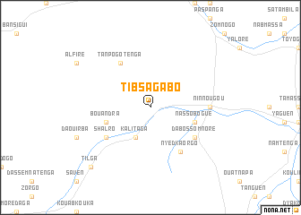 map of Tibsagabo