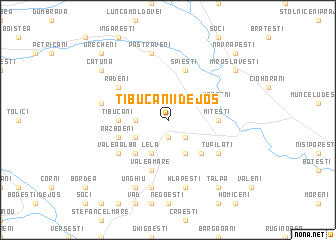 map of Ţibucanii de Jos
