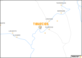 map of Tiburcios