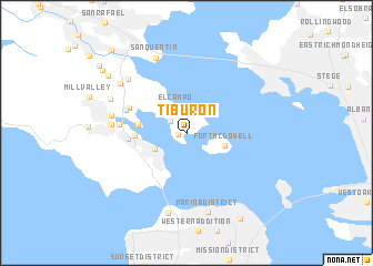 map of Tiburon