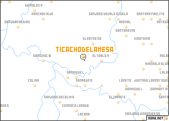 map of Ticacho de la Mesa