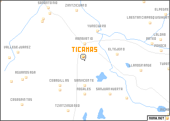 map of Ticamas