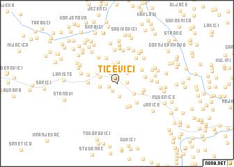 map of Tičevići