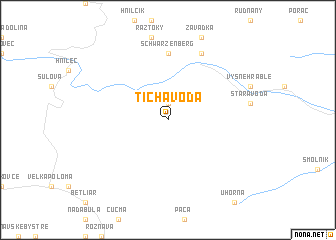 map of Tichá Voda