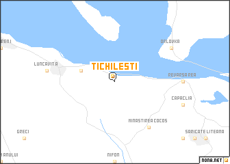 map of Tichileşti