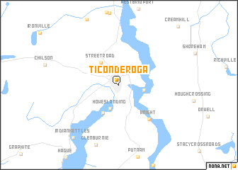 map of Ticonderoga