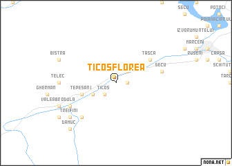 map of Ticoş-Florea