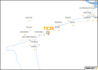 map of Ticoş