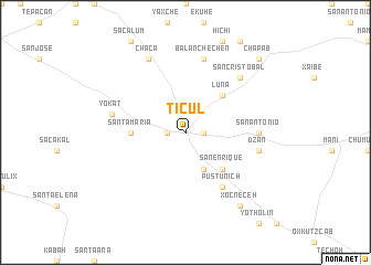 map of Ticul