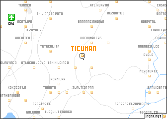 map of Ticumán