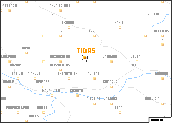 map of Tīdas