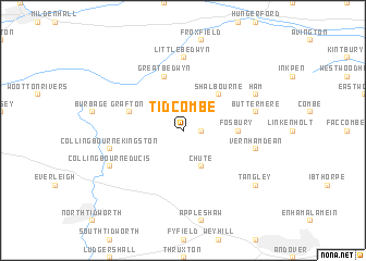 map of Tidcombe