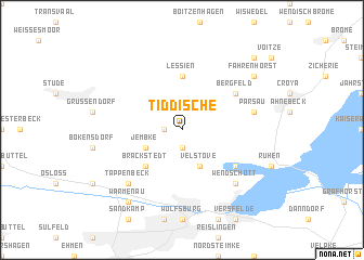 map of Tiddische