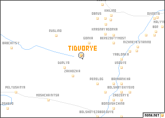 map of Tidvor\