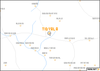 map of Tidyala