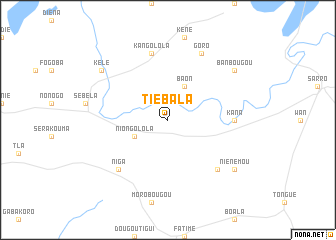 map of Tiébala