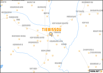 map of Tiébissou