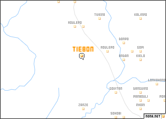 map of Tiébon