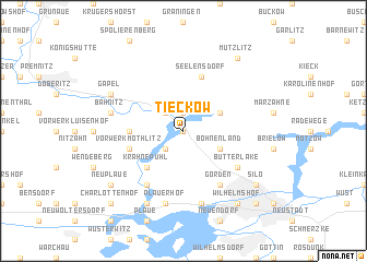 map of Tieckow