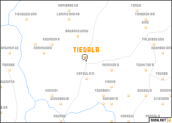 map of Tiédala