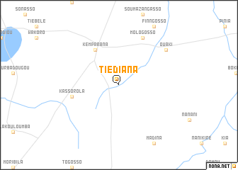 map of Tiédiana