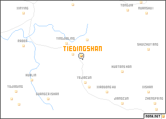 map of Tiedingshan