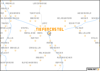 map of Tiefencastel
