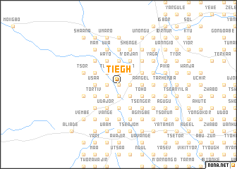 map of Tiegh