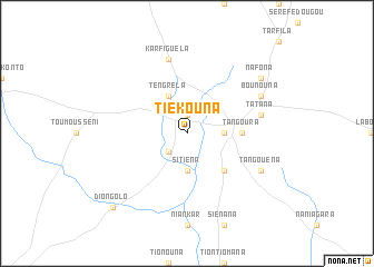 map of Tiékouna