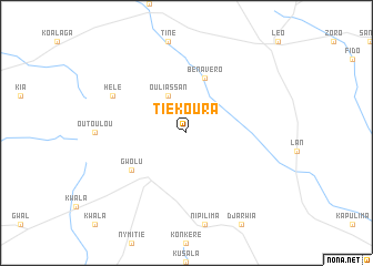 map of Tiékoura