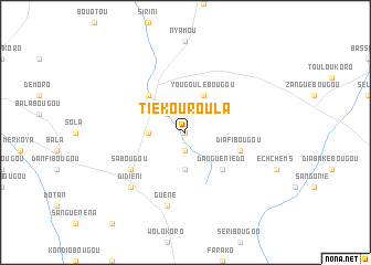 map of Tiékouroula